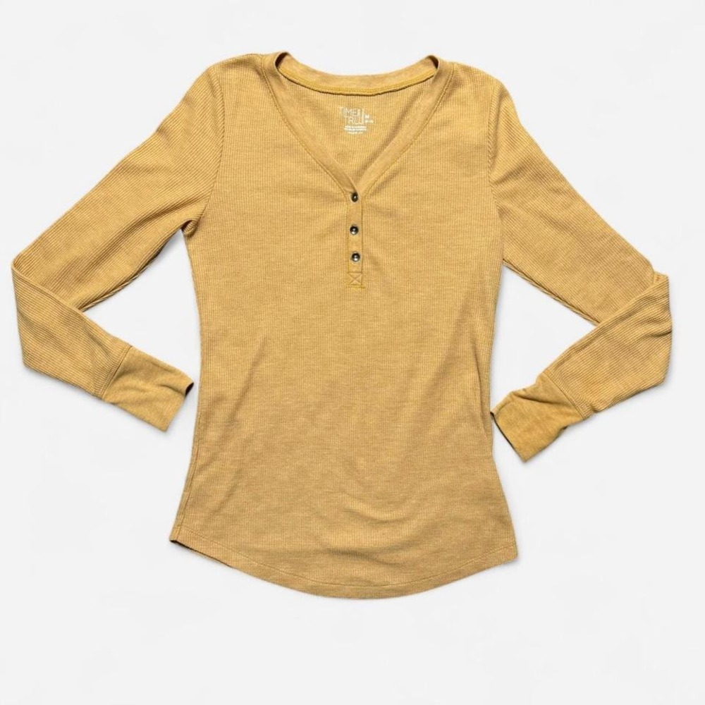Yellow long sleeve thermal top